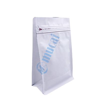 China Barrier China Suppliers 250g Matte White Coffee Packaging Standard Bag With Valve for sale