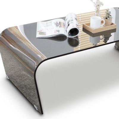 China Extendable Glossy Modern Tempered Glass Coffee and Tea Table for sale