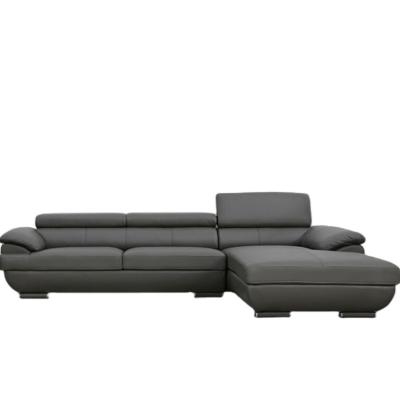 China Stylish and Contemporary Family Corner Foldable Leather Sectional Sofa for sale