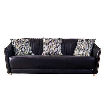 China Cheap Premium Quality Luxury Full Arm Sectional Simulation Leather Sofa Modern Minimalist Loveseat Living Room Sofas Set for sale