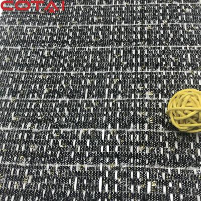 China 260 gsmPolyester Anti-static Gold Silk Women's Autumn Jacket Hot Sale Factory Stock Supply Tweed for sale