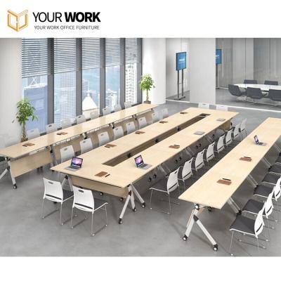 China Multi-functional splica office desks foldable modern foldable simple mobile training table desk table and chair for sale