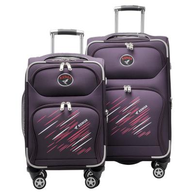 China Kongzhongniao Manufacturing Factory 4 Wheels Cloth Trolley Nylon Luggage Bag Sets for sale