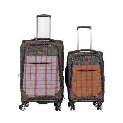 China Vacation Travel Luggage Expandable Fabric Travel Luggage Sets Promotional Factory Price Trolley Suitcase Trolley Baggage for sale