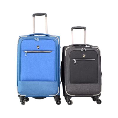 China Vacation Travel Luggage Expandable Fabric Travel Luggage Sets Promotional Factory Price Trolley Suitcase Trolley Baggage for sale