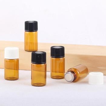 China Personal Care Essential Oil 3ml Glass Bottle 3ml Vials Reasonable Prices Amber Sample Round Bottom Vial for sale