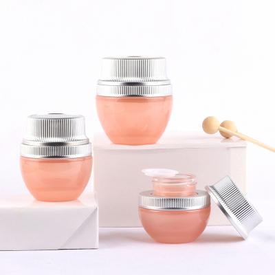 China High Quality Personal Care 20G 30G 50G Cosmetic Packaging Jar Cream Bottle Set Face Cream Glass Jars With White Screw Lid for sale