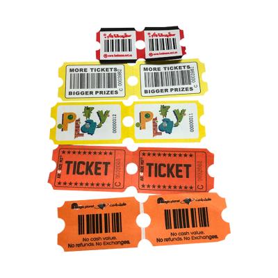 China paper & Professional Cardboard Ticket Arcade Redemption Wristband Ticket Cinema Ticket for sale