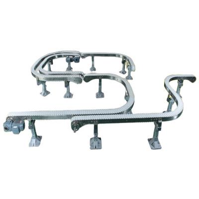 China Heavy Duty Single 83mm Oil Food Grade Chain Conveyor Flexible System Design for sale