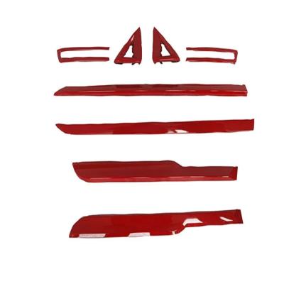 China High Quality Automotive Parts Front Bumper Skid Molding Cover Lower Trim Chrome Trim Kits For HILUX ROCCO Red Color Car Accessories for sale