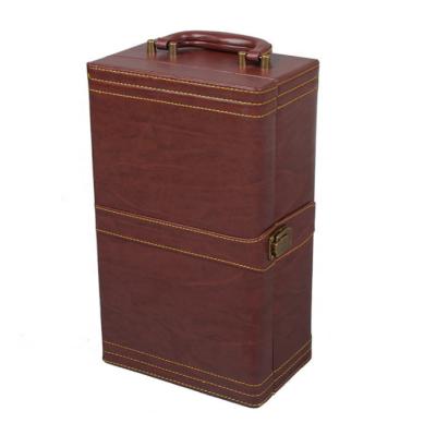 China Recycled Materials Simple Elegant With 2 Slots Wine Box Gift Wine Case for sale