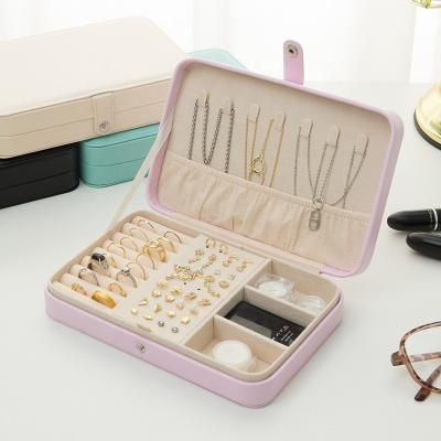 China Ring Samt Luxury Necklace Boxes Portable Jewelry Box Earrings Small Jewelry Boxes Eco-friendly PU for sale