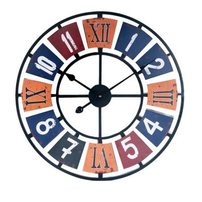 China Large Retro Modern Moving Calendars Gear Rotating Gear Mechanical Wall Clocks for sale