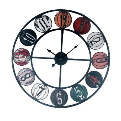 China Calendars Shape Metal Iron Skeleton Large Indoor Wall Clocks for sale