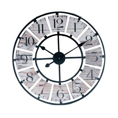 China Calendars Antique Iron Skeleton Type Can Vintage Mounted Wall Clock for sale