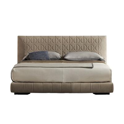 China Other Cheap And High Quality Italian Type Modern Design Embossing Furniture Double Bed for sale