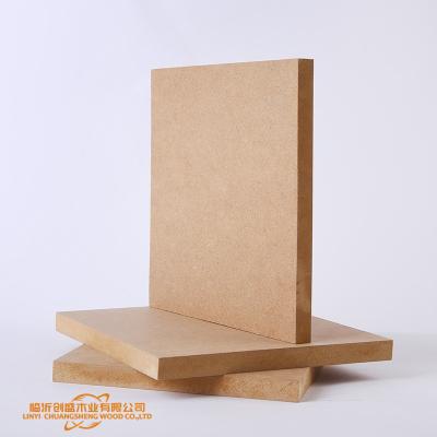 China which respects environmental; chuangsheng 18mm moisture proof mdf with melamine film sheet melamine laminated mdf board for sale