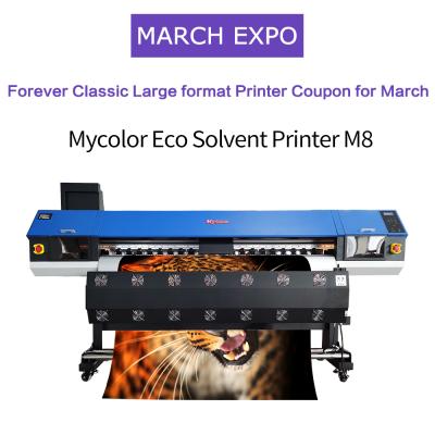 China Eco solvent/Eco-solvent printer sublimation printing/sublimation printer with 8 main printer i3200 high speed strong sublimation printing machine for sale