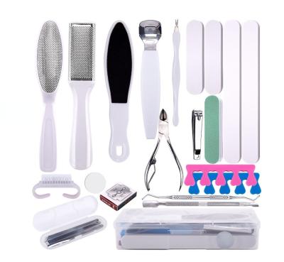 China Toenail Toenail Pedicure Callus Remover Tools 23 in 1 Foot Tool Kit Foot Care Pedicure Kit for sale