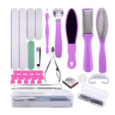 China Toenail Toenail Toe Foot Care Pedicure Kit 23 in 1 Foot Tool Kit High Quality Professional Foot Care Pedicure Tool Kit for sale