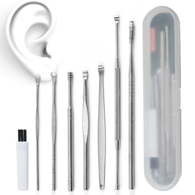 China Reusable Stainless Steel Ear Wax Remover High Quality Ear Cleaner Kit Ear Cleaning Tool Accessories for sale