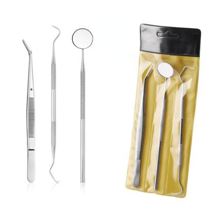 China Durable Professional Dental Tools Dental Mirror PVC Bag 3 Pieces for sale