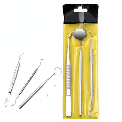 China Durable Stainless Steel Dental Tools Kit Teeth Tartar Scraper Mouth Mirror Dentists Pick Tool for sale