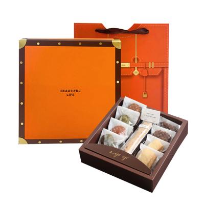 China Recyclable Luxury Printed Cardboard Paper Gift Package Box Cookie Gift Hard Lid Off Paper Box for sale