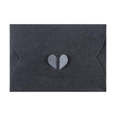 China Wholesale Gift Envelope Fancy Design Heart Shaped Closure Small Envelope For Gift Vouchers for sale