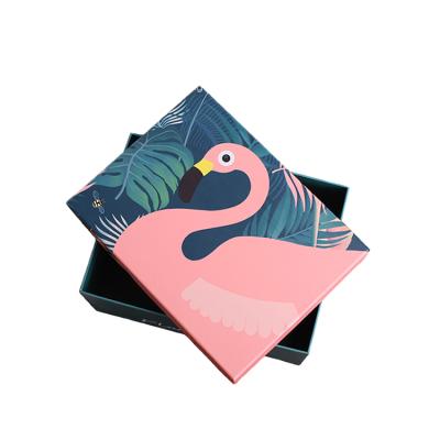 China Newest Recyclable Small Flamingo Gift Jewelry Lipstick Box Logo Paper Print for sale