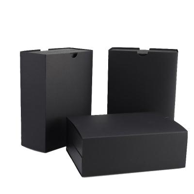 China Black Recycled Recyclable Custom Cardboard Paper Top And Bottom Gift Box for sale