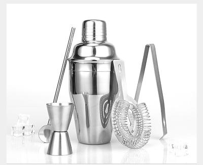 China Food Grade Bartender Shaker Bottle Kit Stainless Steel Martini Mixer Viable Gold Metal Cocktail Shaker Set for sale