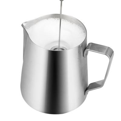 China Sustainable Measuring Mark Frothing Pitcher Coffee Tools Stainless Steel Milk Jug for sale