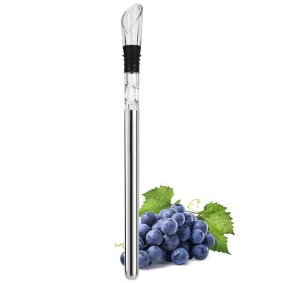 China Best Viable Barware 3-In-1 Rod Bottle Wine Cooler Stick Bar Set Metal Aerator Pourer Stainless Steel Tube for sale