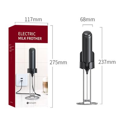 China Sustainable Modern Plastic Metal Stainless Steel Coffee Tea Tools Portable Usb Refilling Handheld Milk Foamer for sale