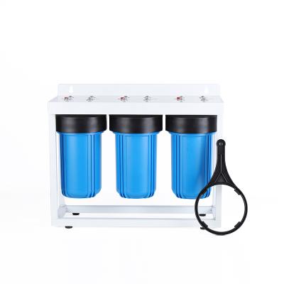 China Easy Operation 10 Inch Three Stage Water Filter Elephant With Bracket Holder For Home Water Filtration for sale