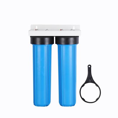 China Easy Operation 20 Inch PP Water Purifier Filter Double Jumbo Water Filter With Housing For Home for sale