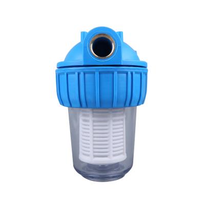 China Easy Operation Mini Water Filter PET/AS 5 Inch Household Single Stage Water Filter for sale