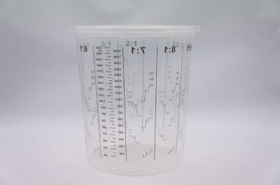 China 2240ml Disposable Mixing cup Auto Plastic Single Use plastic pots measuring printed cup calibrated-up cup en venta