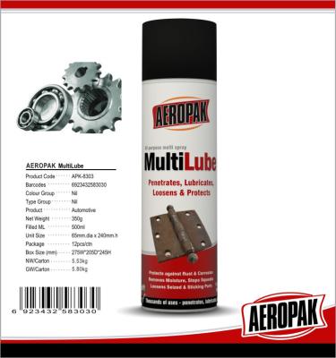 China AEROPAK High Quality All purpose MultiLube&Anti rust lubricant for Car Care for sale