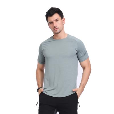 China Breathable Custom Logo Muscle Gym T-Shirt For Men's Plain Training Tops Jogging Shirts for sale