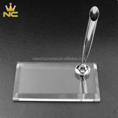 China Cheap Glass Stand K9 Optical Crystal Pen Holder For Desktop Gifts from China for sale