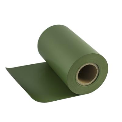 China Vacuum Forming Frosted Green PVC Film For Artificial Grass And Fence for sale