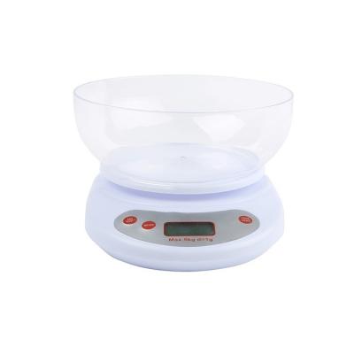 China Weight Measuring 5kgx1g Electronic Digital Food Kitchen Scale With Bowl for sale