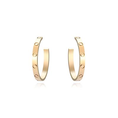 China CLASSIC High Edition Luxury Large Hoop Love Earrings Women Girls Ladies Huggie Earrings  Brincos Oorbellen Orecchini for sale