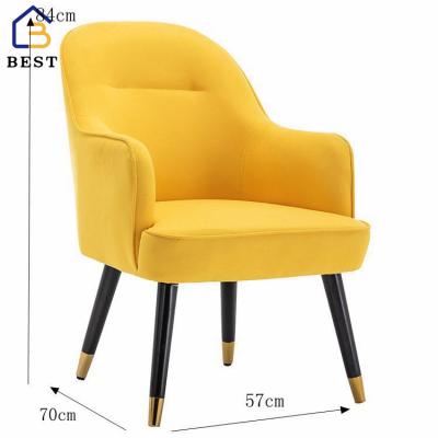 China (Size)Wholesale Adjustable Living Room Accent Chair Metal Leg Dining Sets Velvet Furniture Home Living Room Chairs for sale