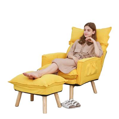 China (Size)Adjustable Chair Computer Chair Back Sofa With Footstool Living Room Lazy Chair for sale