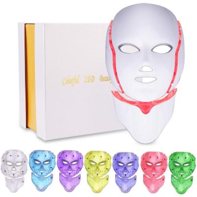 China Pigment Removal 7 Color LED Face Mask Home Use Beauty Equipment Photon Light Therapy Massage Led Face for sale