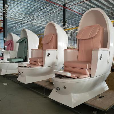 China Modern luxury egg shape pedicure spa pedicure spa foot capsule massage manicure spa white pedicure chairs for sale