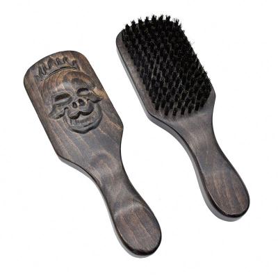 China Beauty Salon Wholesale Wooden Long Black Wooden Handle Beard Nylon Brush For Men Shaving Brush for sale